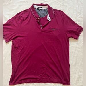 NWOT Ted Baker Tortila Red Polo Size 6 (XXL)